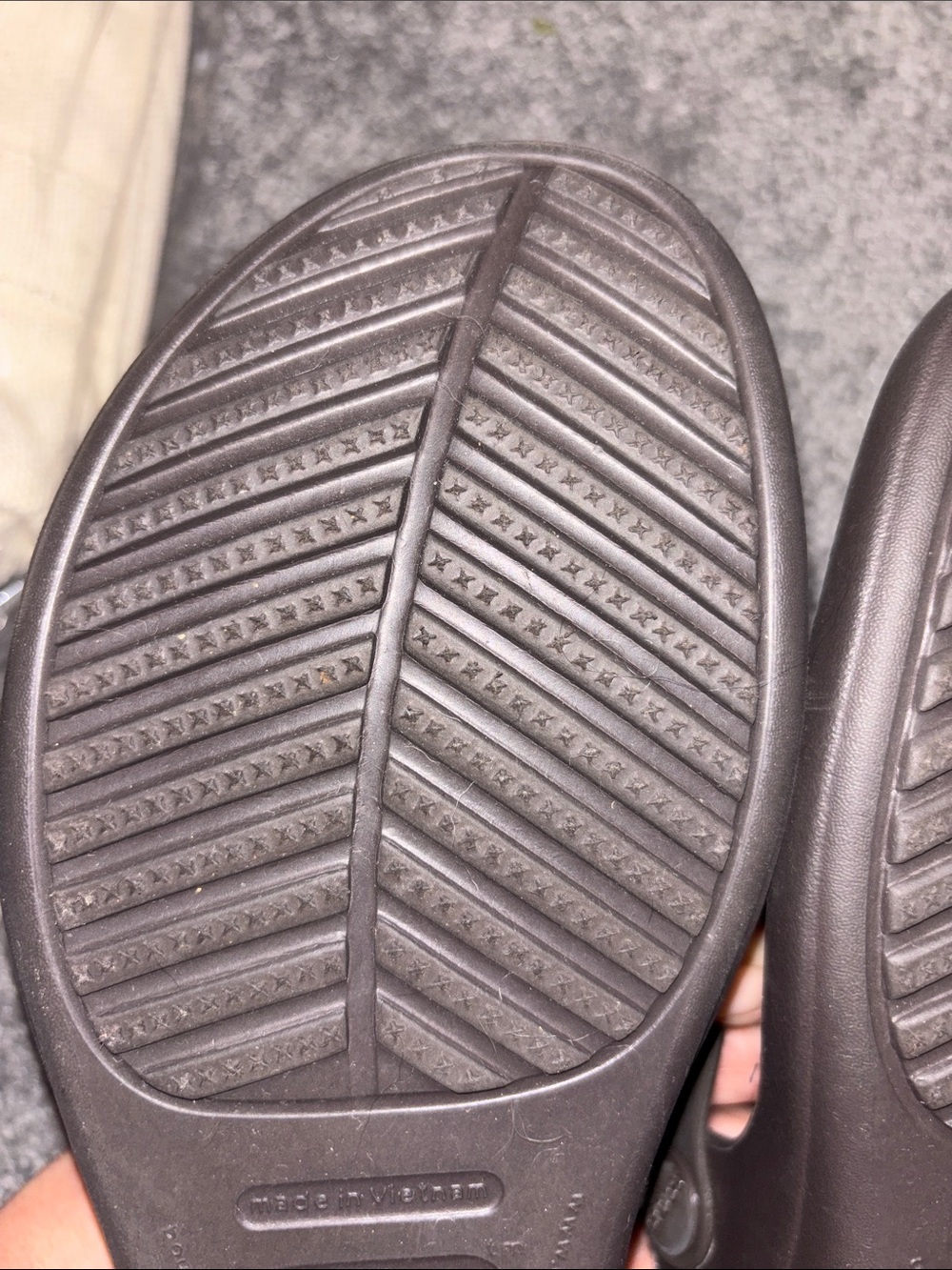 CROCS Brown Flip Sandals with Gold Medallion - Picture 6 of 8